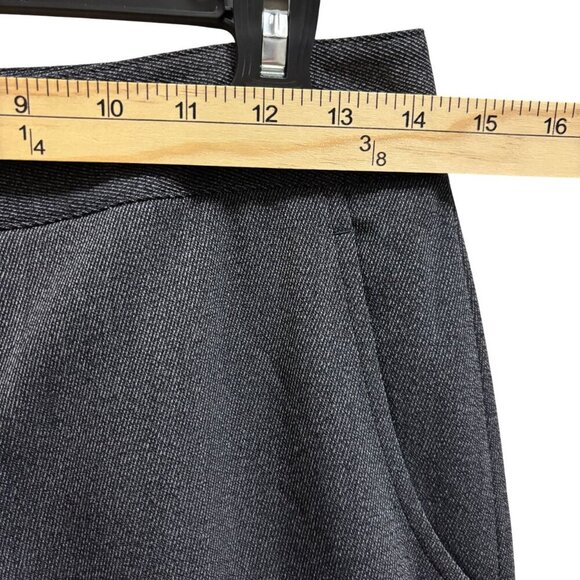 Theory Womens Wool Blend  Wide Leg Charcoal Dress Pants Size 4 - Picture 4 of 8